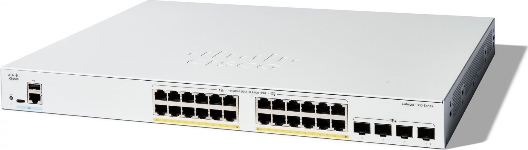 Cisco Catalyst switch C1300-24FP-4X (24xGbE,4xSFP+,24xPoE+,375W) - REFRESH