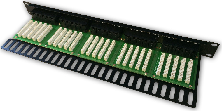 DATACOM Patch panel ISDN 50p.1U Integrovaný  BLACK, 19"
