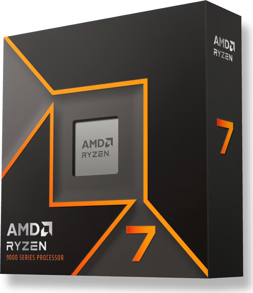 CPU AMD RYZEN 7 9700X, 8-core, 3.8GHz, 40MB cache, 65W, AMD Radeon Graphics, socket AM5, BOX, bez chladiče