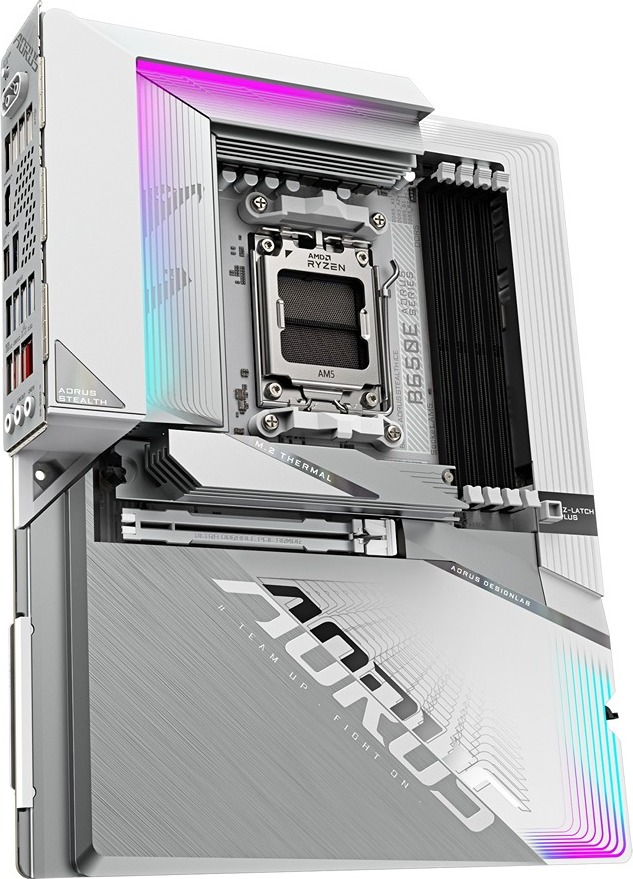 GIGABYTE MB Sc AM5 B650E AORUS STEALTH ICE, AMD B650, 4xDDR5, 2x HDMI, 1xUSB-C, WI-FI, E-ATX