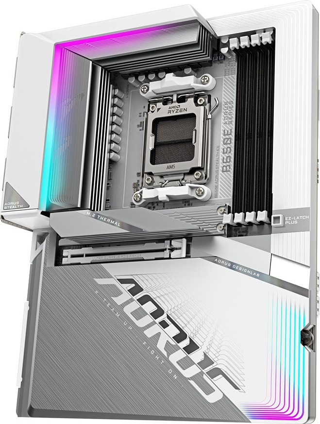 GIGABYTE MB Sc AM5 B650E AORUS STEALTH ICE, AMD B650, 4xDDR5, 2x HDMI, 1xUSB-C, WI-FI, E-ATX