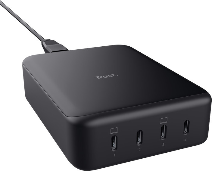 TRUST napájecí adaptér MAXO 240W 4-PORT USB-C DESK CHARGER