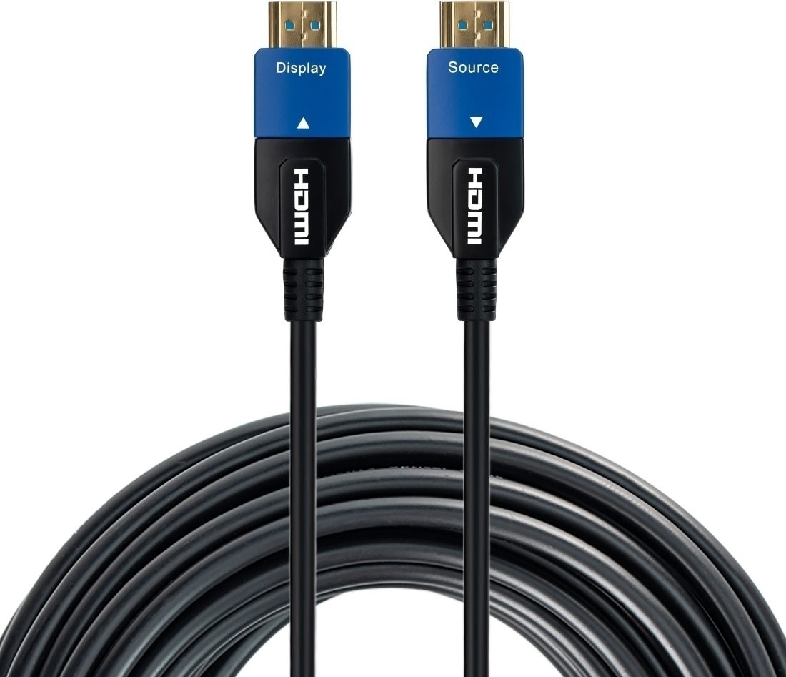 PREMIUMCORD Ultra High Speed HDMI 2.1 optický kabel 8K@60Hz 4K@120Hz 30m zlacený