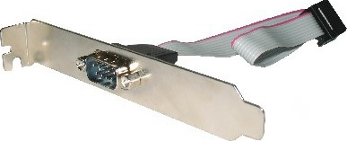 Gembird DB9 serial port receptacle on bracket