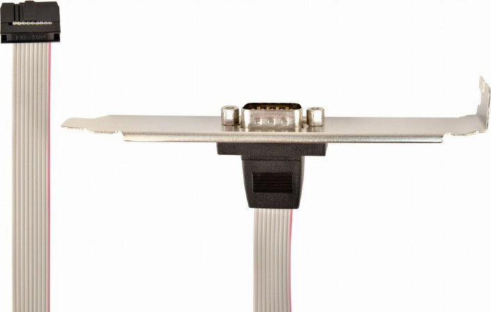 Gembird DB9 serial port receptacle on bracket