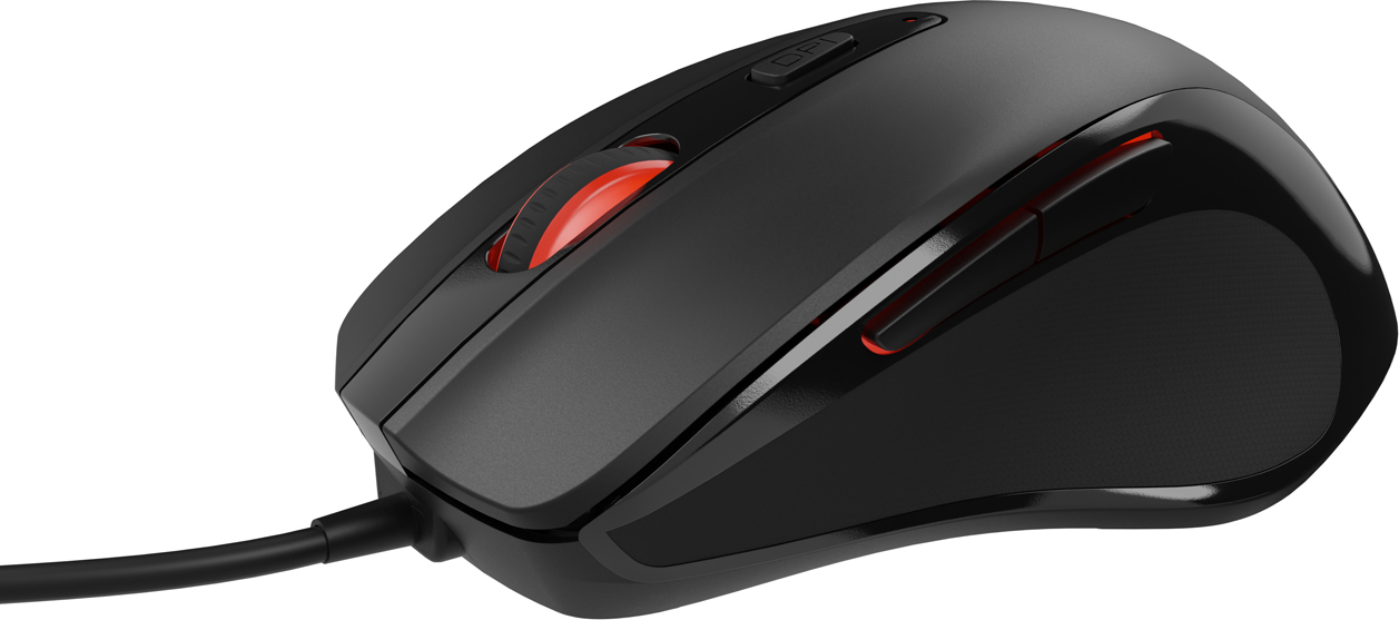 Natec optická myš PIGEON 2/4 000 DPI/Kancelářská/Optická/4 000 DPI/Drátová USB/Černá