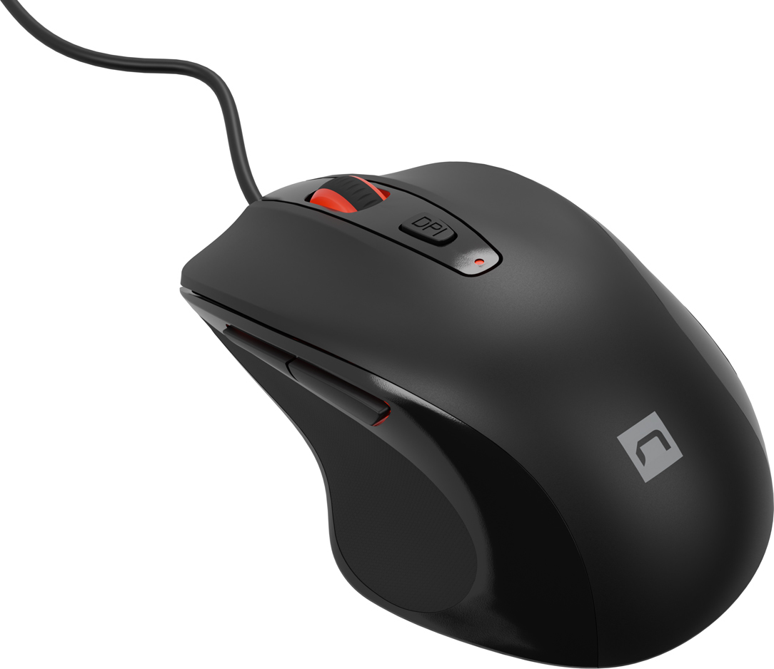 Natec optická myš PIGEON 2/4 000 DPI/Kancelářská/Optická/4 000 DPI/Drátová USB/Černá