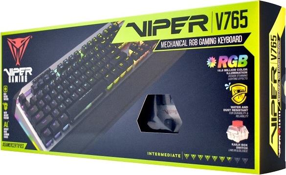 Patriot Viper 765 RGB/Drátová USB/RU layout/Černá-stříbrná