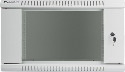 LANBERG Nástěnný rack 19' 6U 600X450mm šedý flat pack