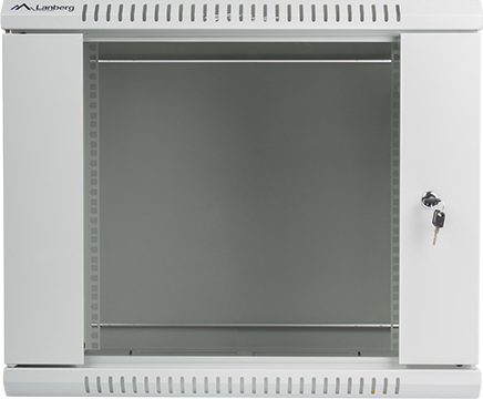 LANBERG Nástěnný rack 19'' 9U 600X450mm šedý flat pack