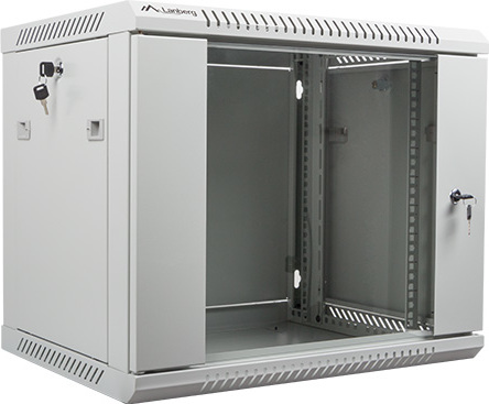 LANBERG Nástěnný rack 19'' 9U 600X450mm šedý flat pack