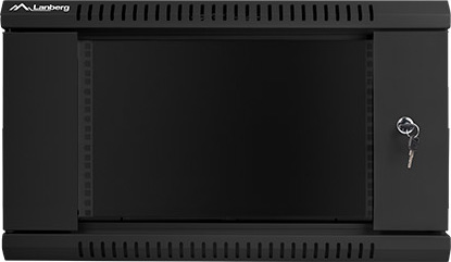 LANBERG Nástěnný rack 19'' 6U 600X450mm černý flat pack