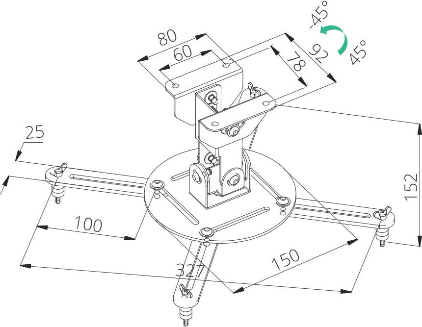 TB TOUCH TB Projector mount ceiling TB-M51 10kg 15,2cm