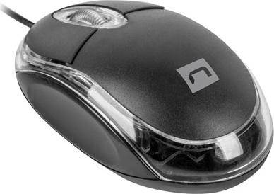 Natec optická myš VIREO 2/1000 DPI/Kancelářská/Optická/1 000 DPI/Drátová USB/Černá