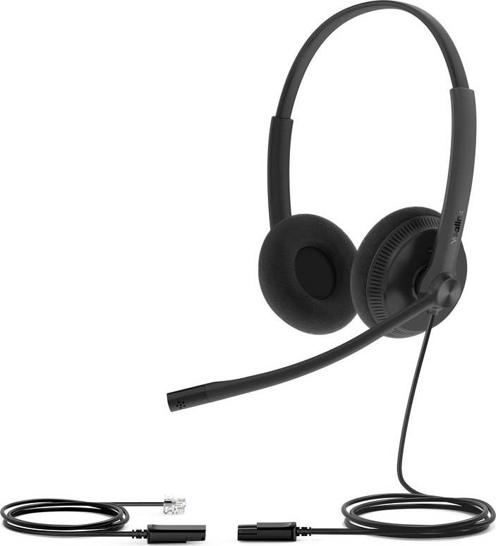 Yealink YHS34 Lite Dual náhlavní souprava na obě uši s QD-RJ9 konektory