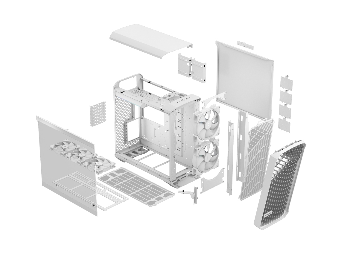 Fractal Design Torrent RGB White TG Clear Tint/Midi Tower/Transpar./bílá