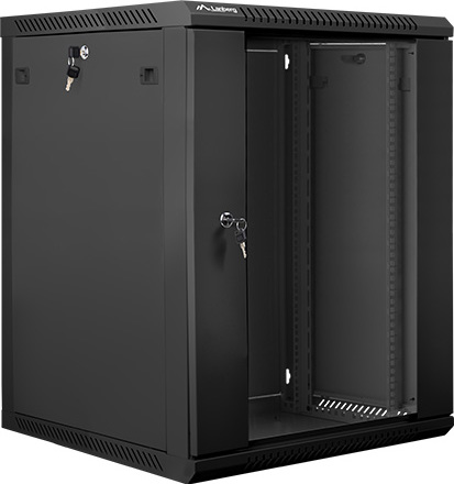LANBERG Nástěnný rack 19' 15U 600X600mm černý flat pack