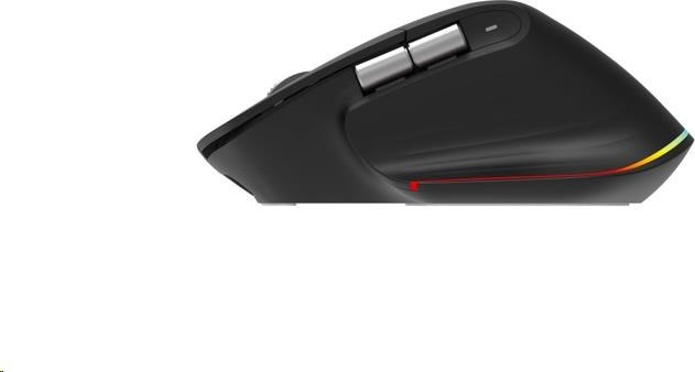ACER bezdrátová myš Easy Fit Mouse,ergonomická,4000dpi,6 tlačítek,RGB,10m dosah,USB-C,BT,Black