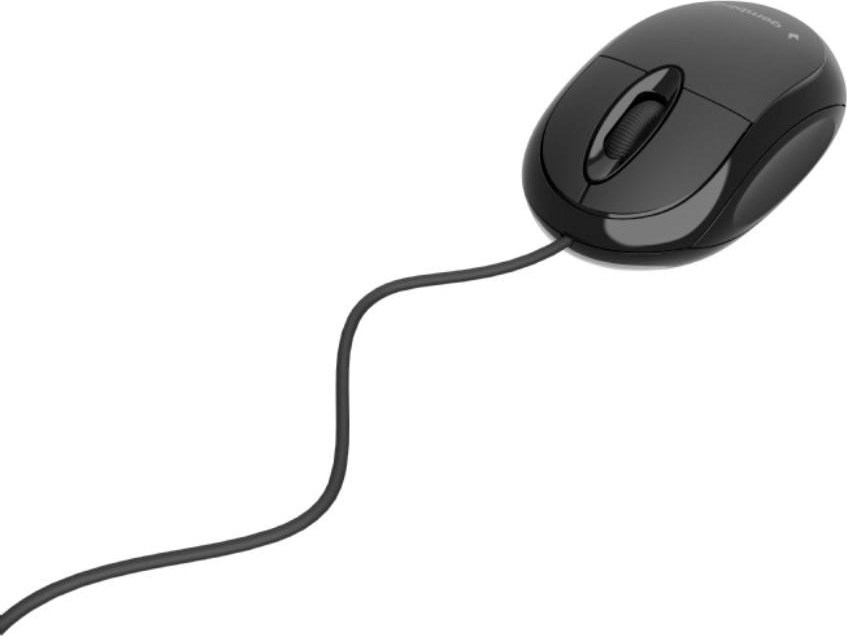 Genius Myš GEMBIRD MUS-ERGO-01, drôtová, optická, vertikálna, 1200-3200 dpi, USB, čierna