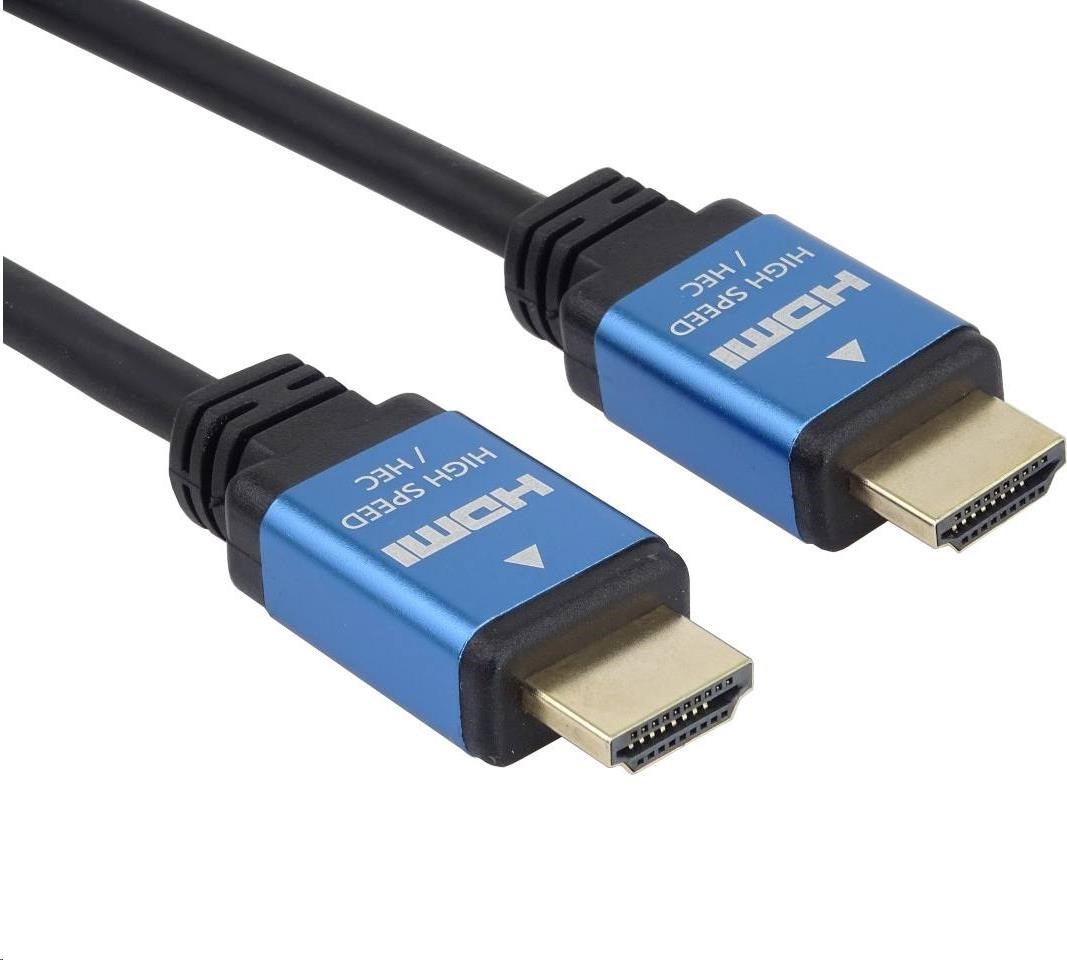 Kábel PREMIUMCORD HDMI na Ultra HDTV, 1.5 m (kov, pozlátené konektory)