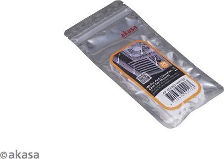 AKASA súprava na odhlučnenie ventilátorov, 20 ks antivibračných držiakov, biela
