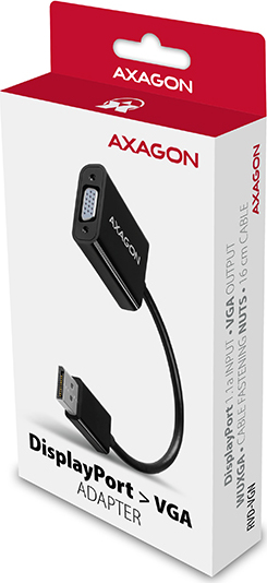 AXAGON RVD-VGN, redukcia / adaptér DisplayPort -> VGA, FullHD, 1920*1200