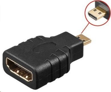Adaptér PREMIUMCORD HDMI typ A samica - micro HDMI typ D samec