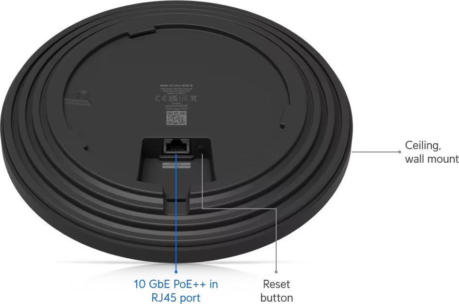 Ubiquiti UBNT UniFi U7-Pro-XGS, bez PoE adaptéru, černá