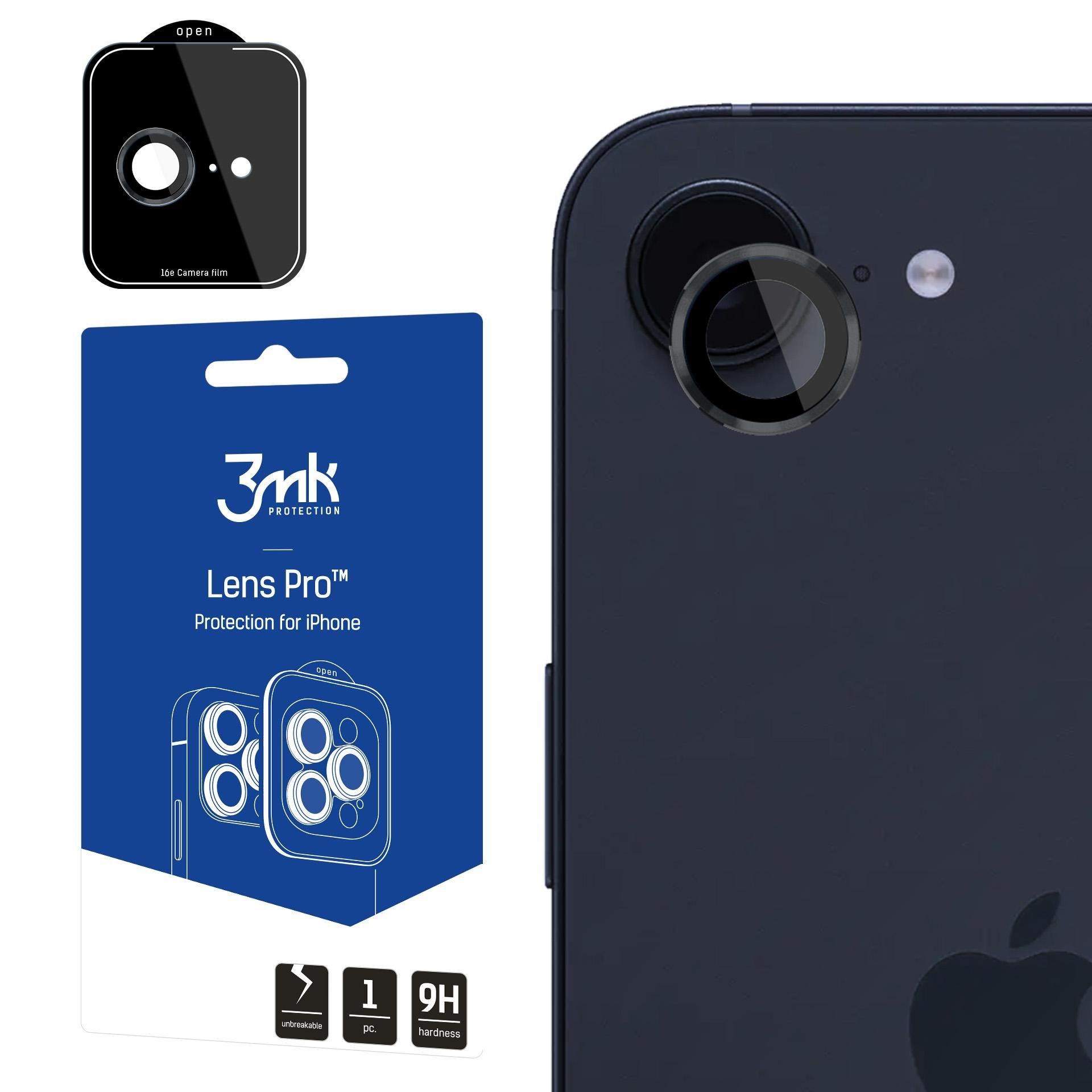 3mk Lens Protection Pro Black pro Apple iPhone 16E / iPhone 17E