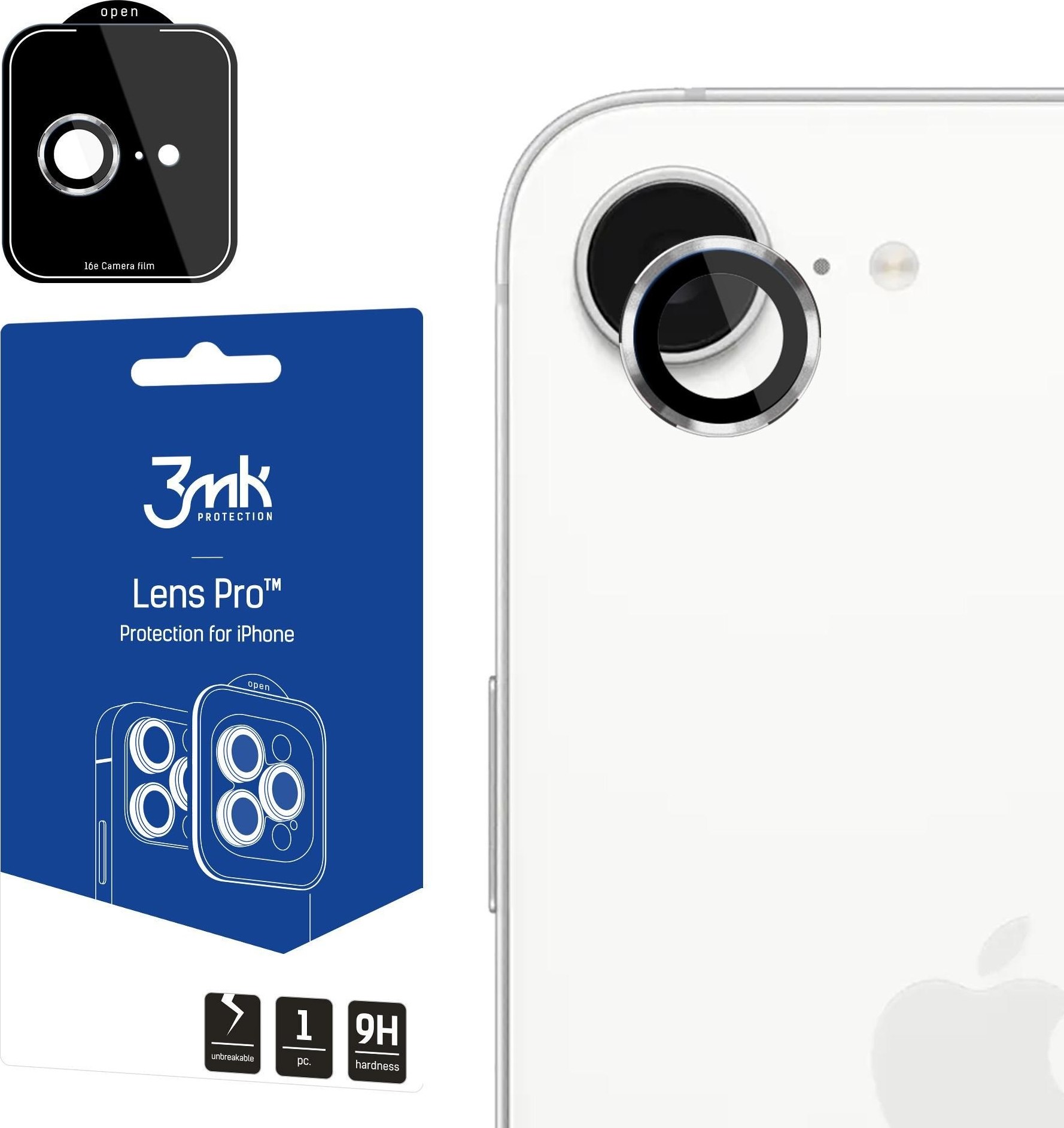 3mk Lens Protection Pro Silver pro Apple iPhone 16E / iPhone 17E