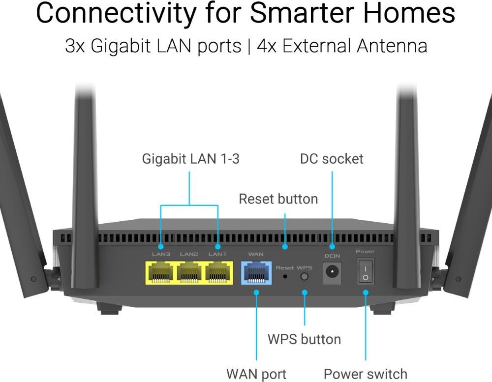 ASUS RT-AX52 Pro (AX3000) Router, Dual Band WiFi 6, Extendable Router