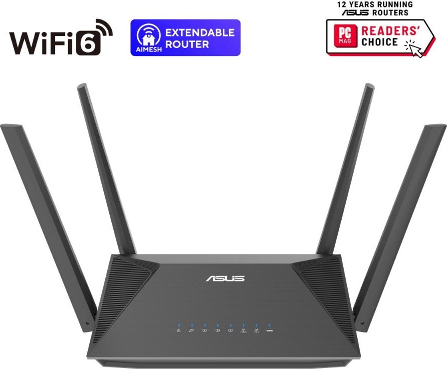 ASUS RT-AX52 Pro (AX3000) Router, Dual Band WiFi 6, Extendable Router