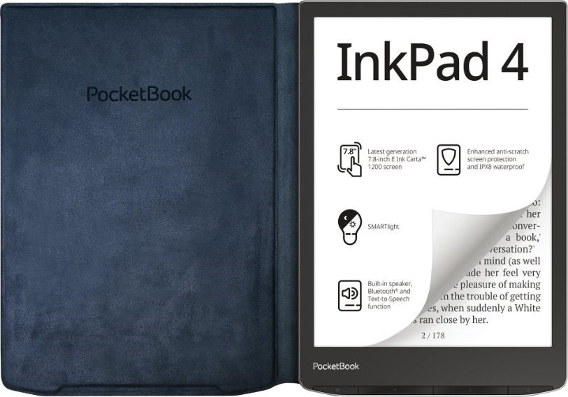POCKETBOOK pouzdro Charge pro InkPad Color3, InkPad 4, noční modrá