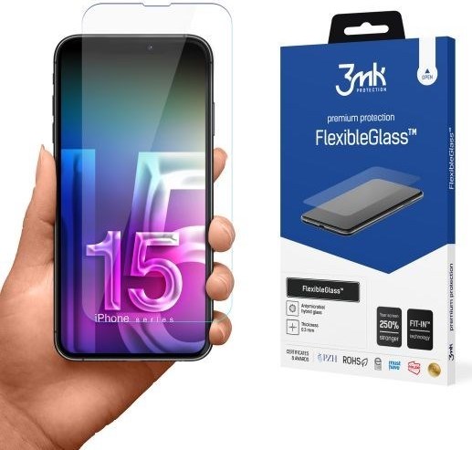 3mk hybridní sklo FlexibleGlass pro Apple iPhone 15 Pro
