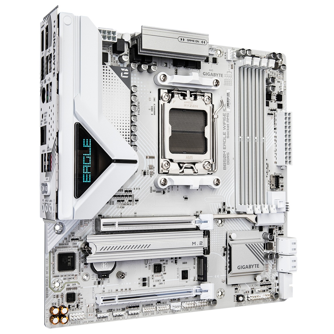 GIGABYTE MB Sc AM5 B850M EAGLE WF6E ICE, AMD B850, 4xDDR5, 1xHDMI, 2xDP, Wifi, mATX