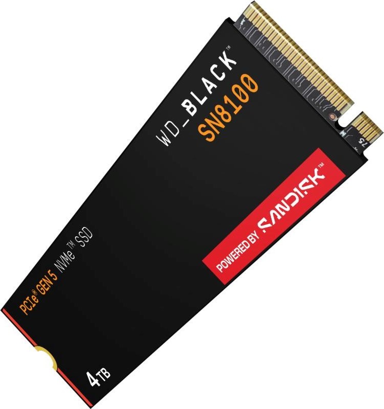 SanDisk WD BLACK SSD NVMe 4TB PCIe SN8100 Powered by SanDisk, Gen5, (R:14900, W:14000MB/s)