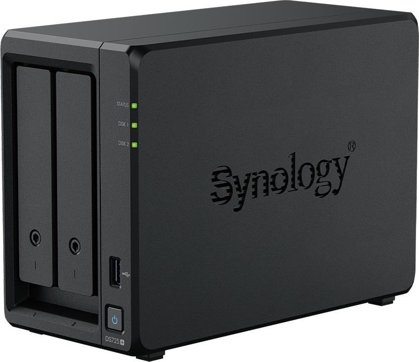 Synology DS725+ DiskStation (2C/RyzenR1600/2,6-3,1GHz/4GBRAM/2xSATA/2xM.2/1xUSB3.2/1x2,5GbE/1xGbE/1xUSB-C)