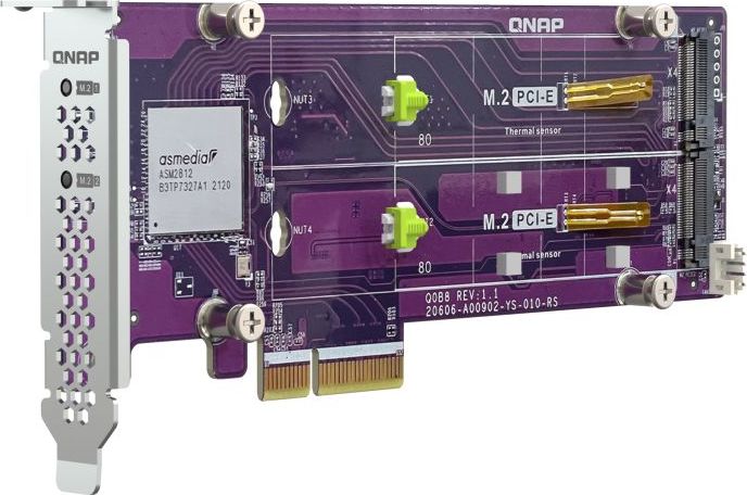 QNAP QM2-2P-344A rozšiřující karta 2xM.2 NVMe 2280/22110 PCIe Gen3x4 pro PC i NAS