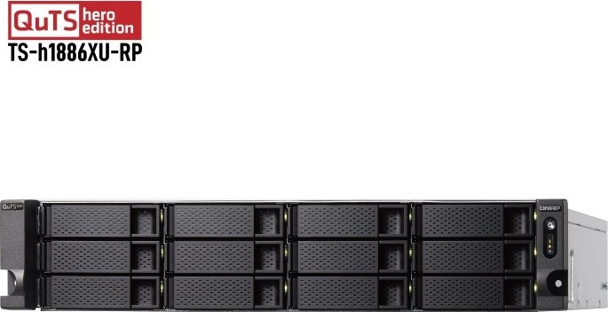 QNAP TS-h1886XU-RP-R2-D1622-32G (4C/XeonD-1622/3,2GHz/32GBRAM/18xSATA/4x2,5GbE/2xSFP+/2xUSB3.2/4xPCIe/RP)