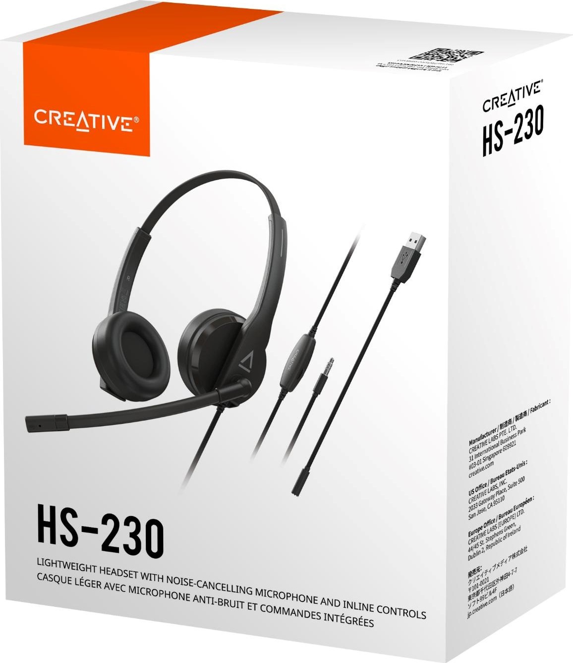 Creative Labs Creative HS-230 sluchátka USB/jack