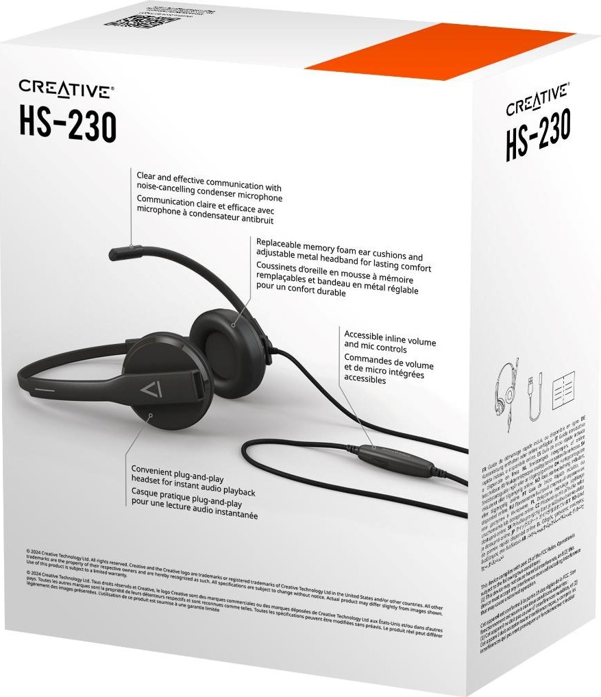Creative Labs Creative HS-230 sluchátka USB/jack