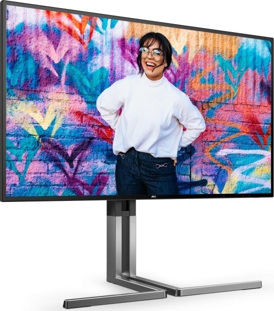 AOC MT IPS LCD WLED 27" U27U3CV - IPS nano color, 3840x2160, HDMI, DP, USB-C, USB 3.2, RJ45, pivot, repro