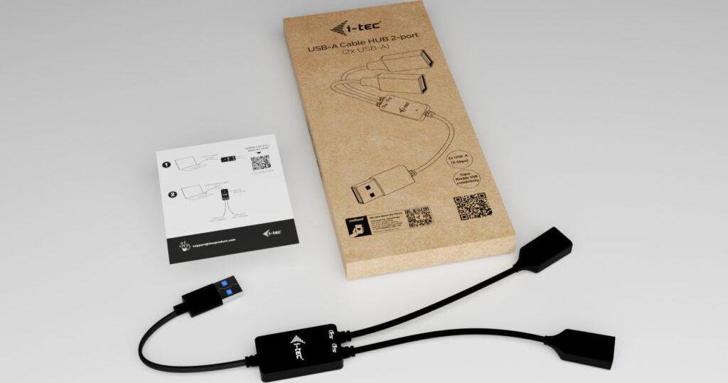 i-tec USB-A Cable HUB 2 port (2x USB-A)