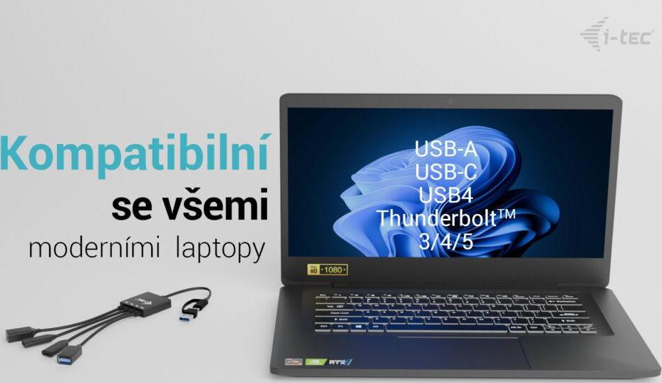 i-tec USB-C/USB-A Cable HUB 4 port (2x USB-C, 2x USB-A)