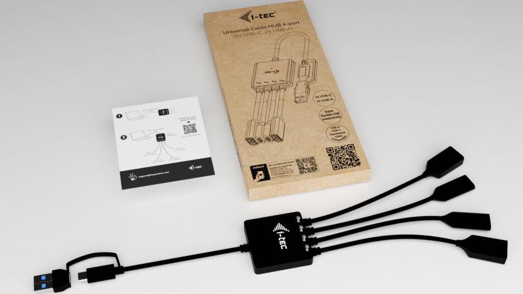 i-tec USB-C/USB-A Cable HUB 4 port (2x USB-C, 2x USB-A)