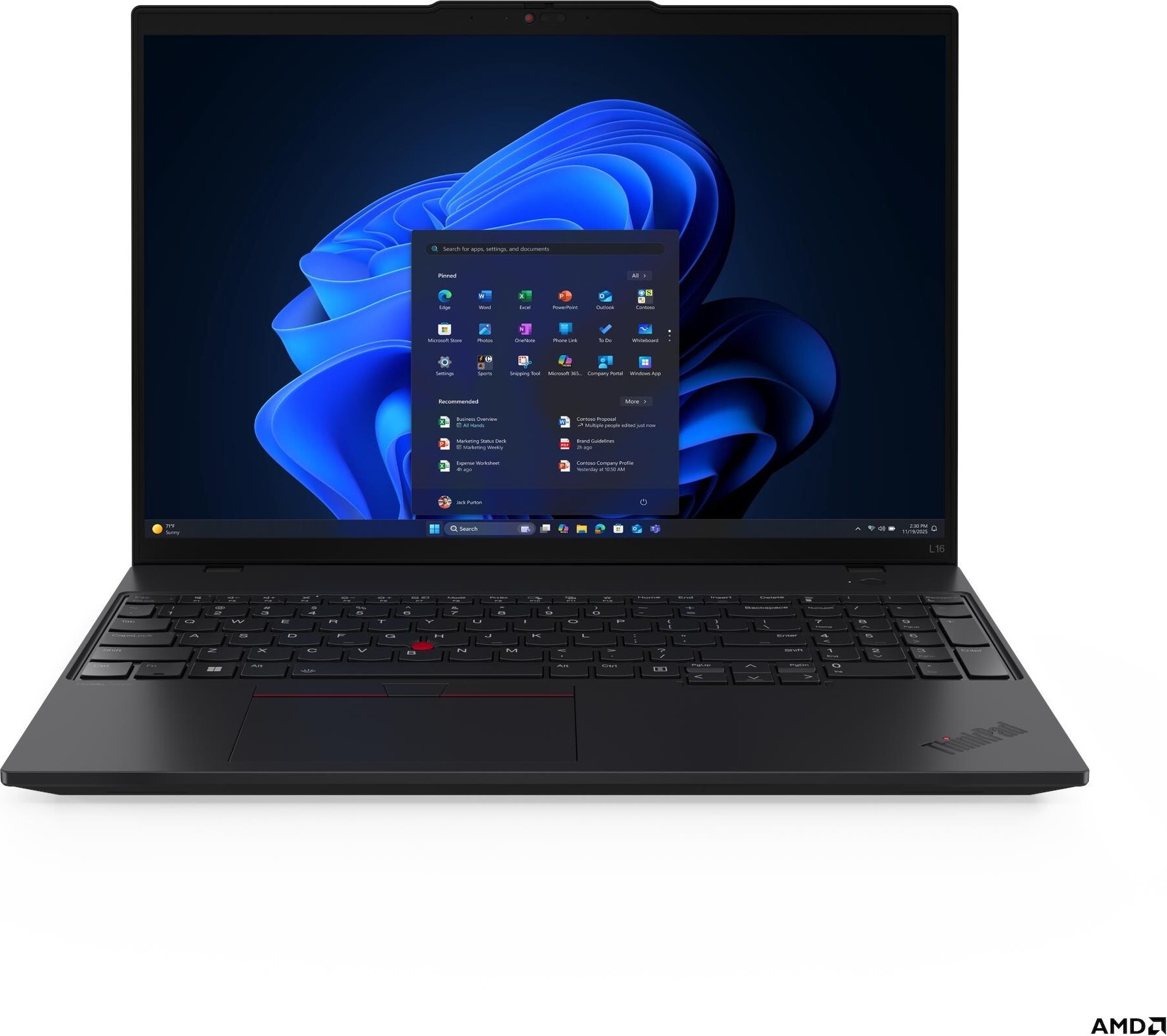 LENOVO NTB ThinkPad L16 G2- Ryzen™ 7 PRO 250,16" WUXGA IPS,32GB,1TSSD,HDMI,AMD Radeon™ 780M,W11P,3Y onsite