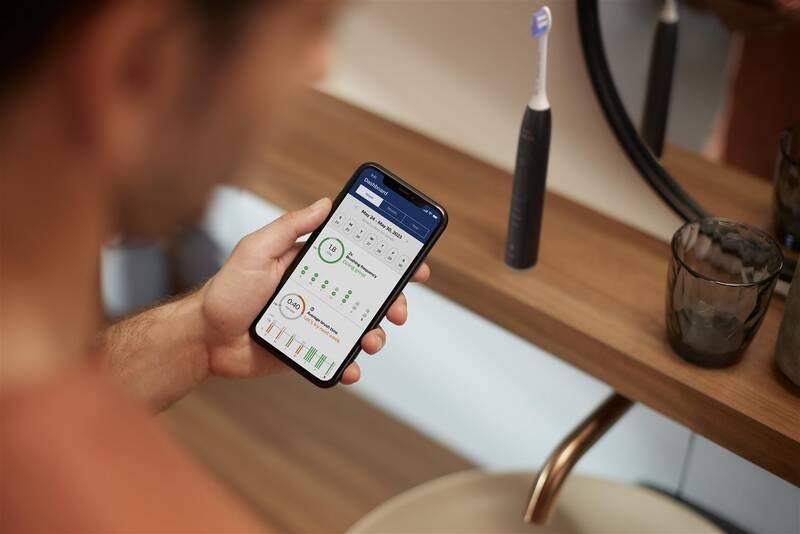 Philips Sonicare 6500 Gentle clean sada elektrických zubních kartáčků, 2 kusy, černá a bílá