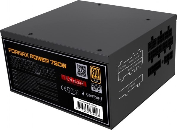 GEMBIRD FX modular 750W 80+ Gold ATX 3.1