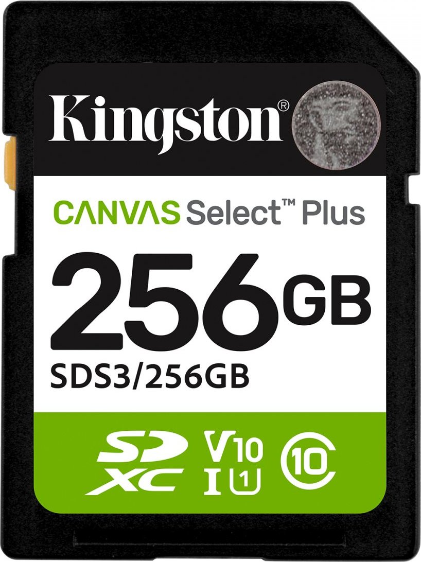 Kingston SDXC karta 256GB Canvas Select Plus, U1, V10, A1