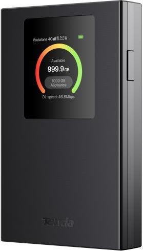 Tenda 4G185v4 4G LTE Mobile AX300 Wi-Fi 6 battery modem router, LCD, WPA3, USB-C